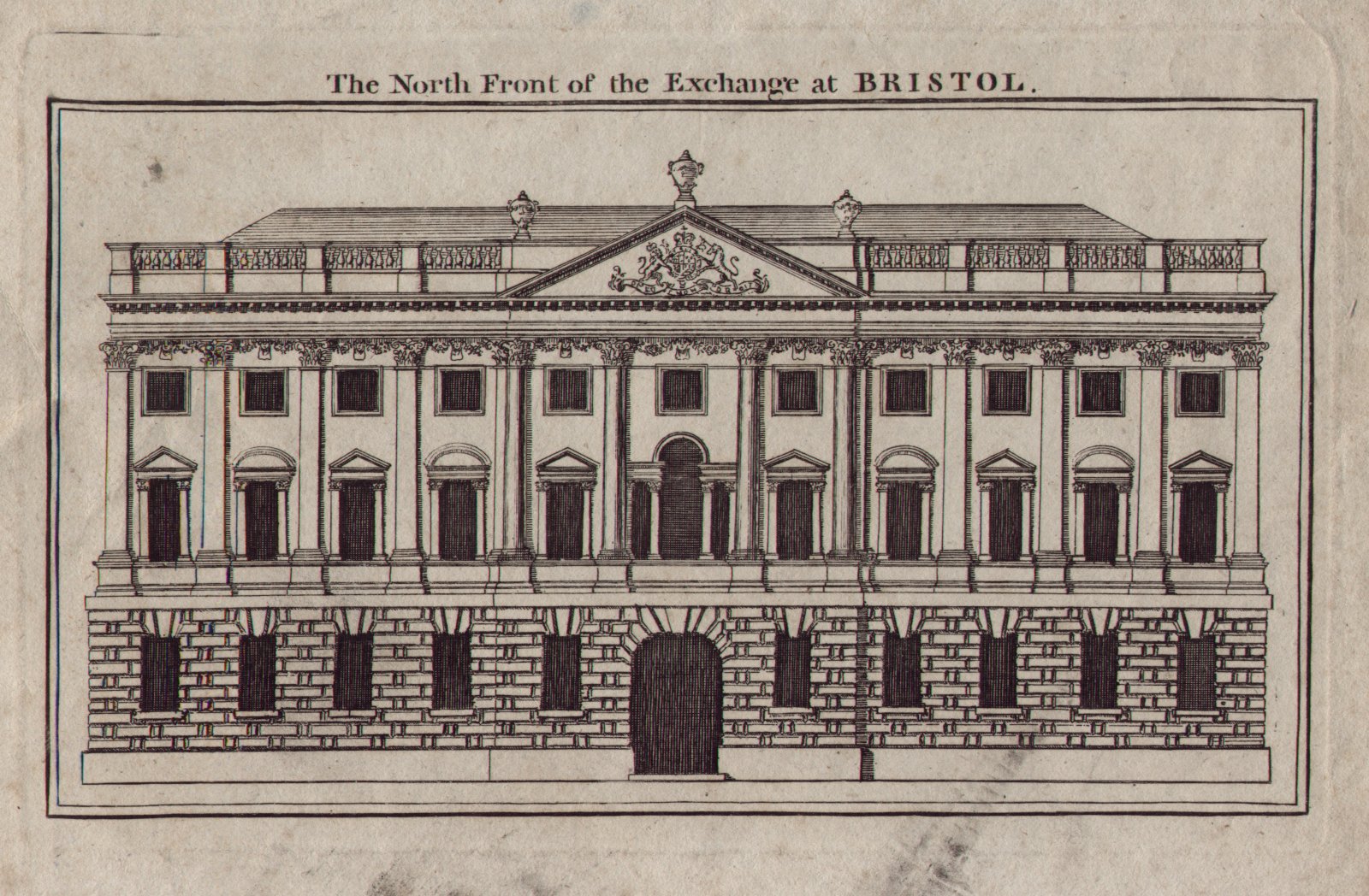 Print - The North Front of the Exchange at Bristol